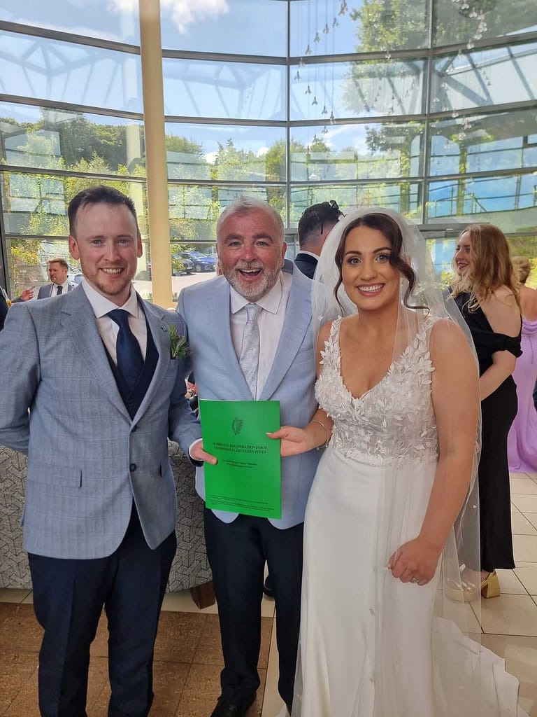 Conor & Lisa marry at Kinsale Hotel & Spa with Celebrant Brian Twomey Cork